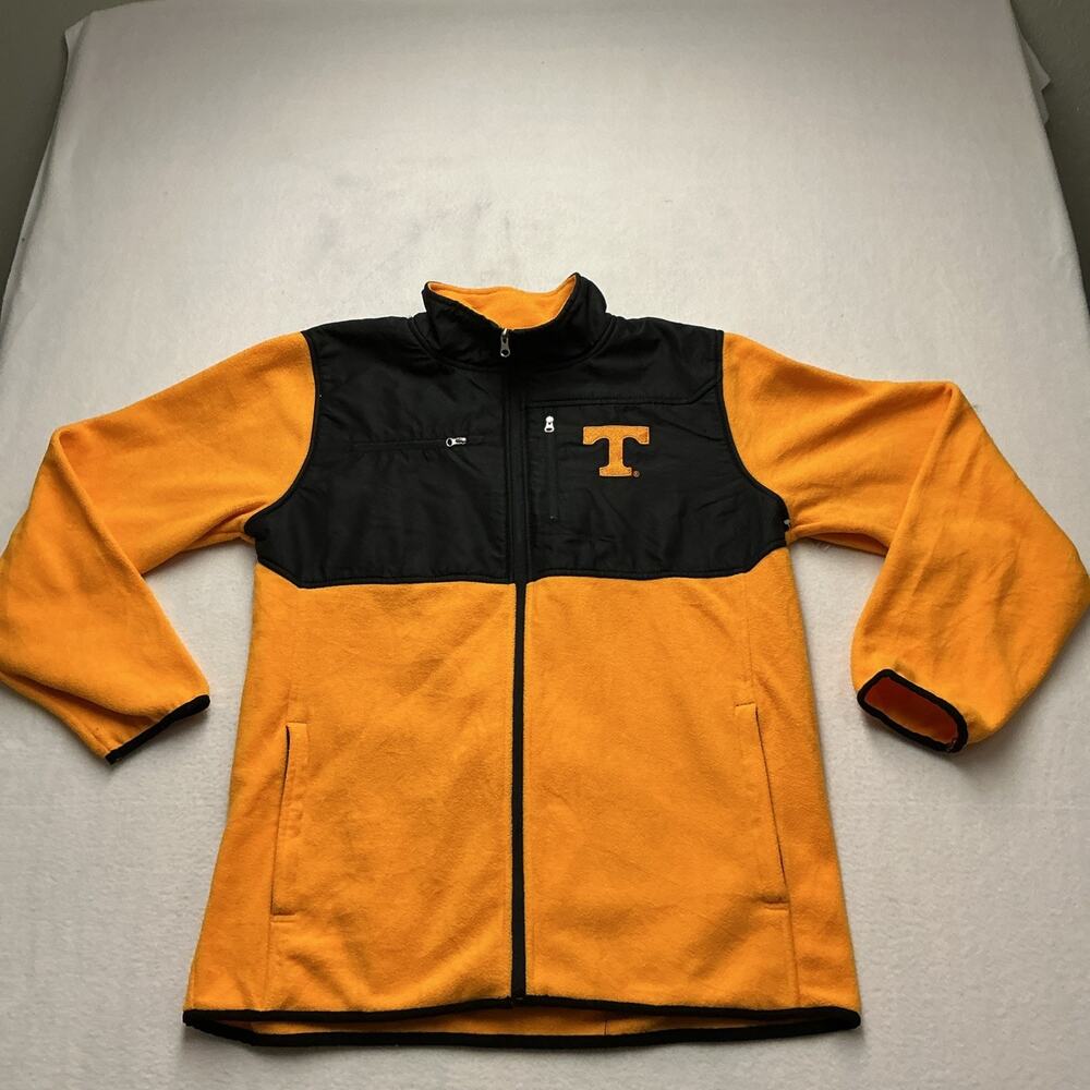 University of Tennessee Fleece Full Zip Sweatshirt Unisex Large Black Orange4239